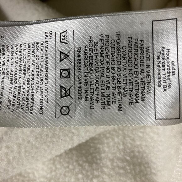 Adidas Cold.rdy Men's White/Gray Raglan Training Logo Pullover Hoodie Size 2XL - Picture 11 of 16